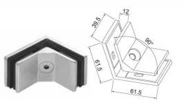 RIGHT ANGAL CLIP GLASS (8-10-12 MM)304 MIRROR